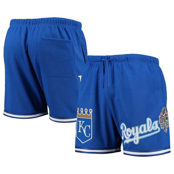 Personalized Men’s Kansas City Royals Royal Team Logo Mesh Shorts
