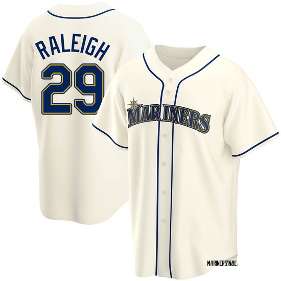 Personalized Men’s Seattle Mariners #29 Cal Raleigh Cream Authentic Alternate Jerseys
