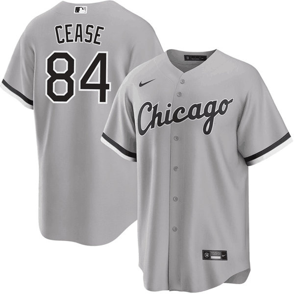 Personalized Men’s Chicago White Sox #84 Dylan Cease Gray Cool Base Stitched Jersey