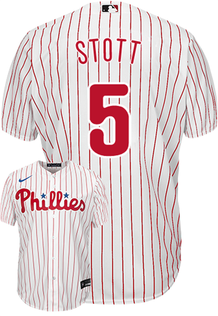 Personalized Men’s Philadelphia Phillies #5 Bryson Stott White Cool Base Stitched Baseball Jersey