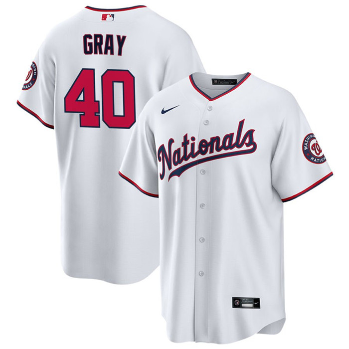 Personalized Men’s Washington Nationals #40 Josiah Gray White Cool Base Stitched Baseball Jersey