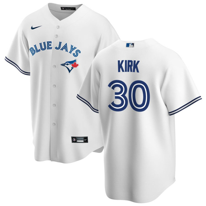 Personalized Men’s Toronto Blue Jays #30 Alejandro Kirk White Cool Base Stitched Jersey