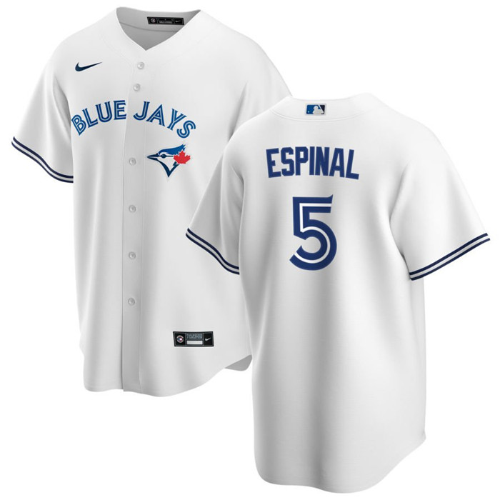 Personalized Men’s Toronto Blue Jays #5 Santiago Espinal White Cool Base Stitched Jersey