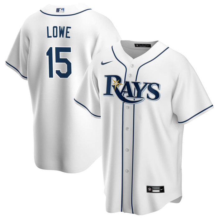 Personalized Men’s Tampa Bay Rays #15 Josh Lowe White Cool Base Stitched Baseball Jersey