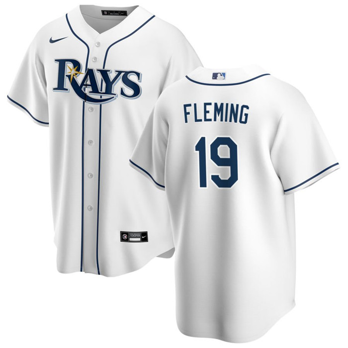 Personalized Men’s Tampa Bay Rays #19 Josh Fleming White Cool Base Stitched Baseball Jersey