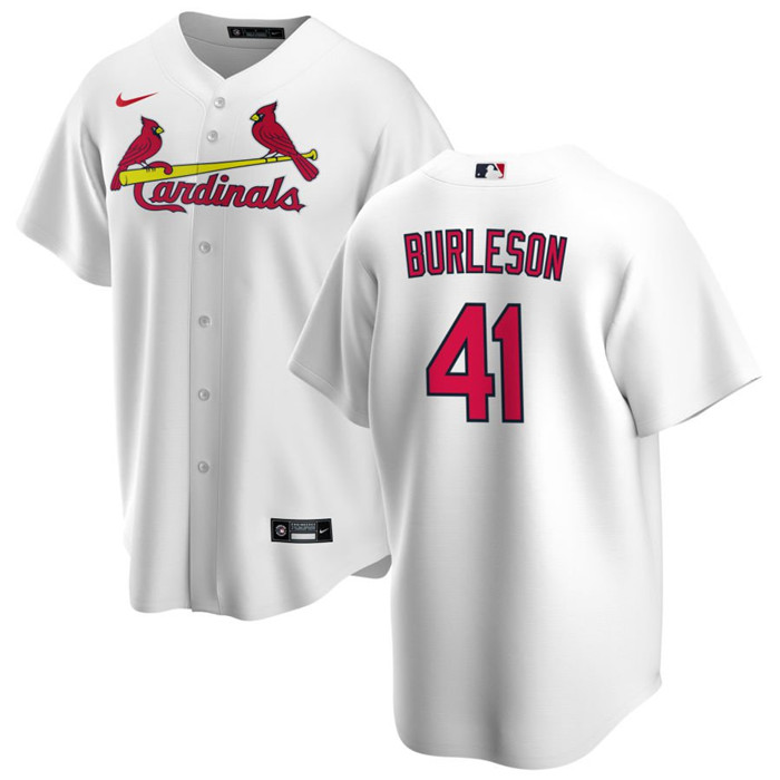 Personalized Men’s St. Louis Cardinals #41 Alec Burleson White Cool Base Stitched Jersey