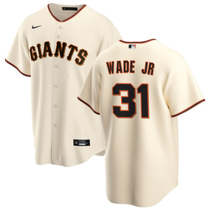 Personalized Men’s San Francisco Giants #31 LaMonte Wade Jr. Cream Cool Base Stitched Jersey