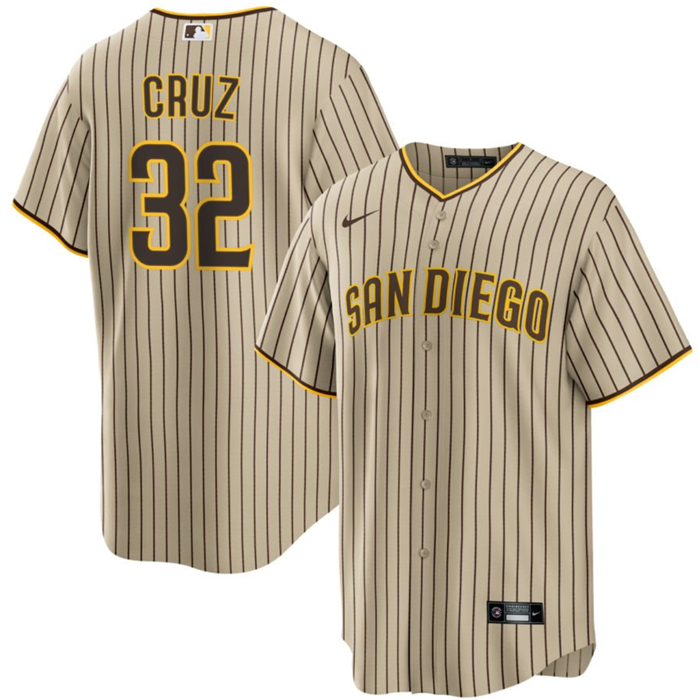 Personalized Men’s San Diego Padres #32 Nelson Cruz Tan Cool Base Stitched Jersey