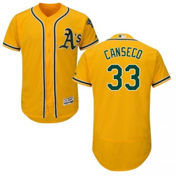 Personalized Oakland Athletics #33 Jose Canseco Gold Color Jersey