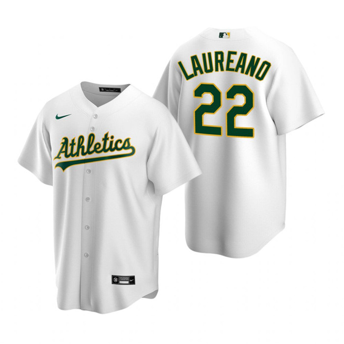 Personalized Men’s Oakland Athletics #22 Ramón Laureano White Cool Base Stitched Jersey