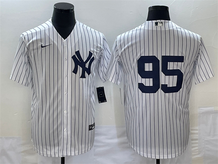 Personalized Men’s New York Yankees #95 Oswaldo Cabrera White Stitched Jersey