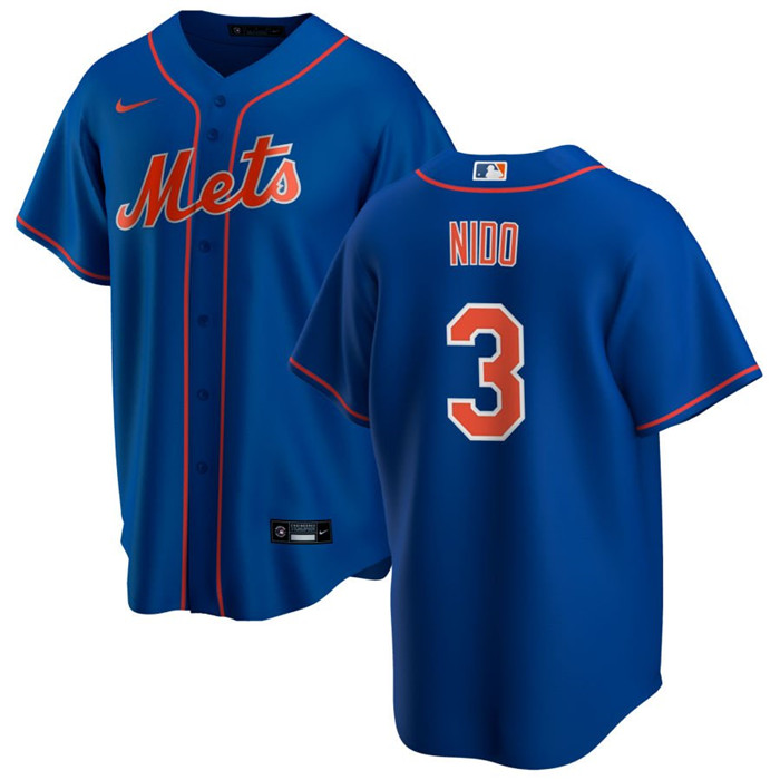 Personalized Men’s New York Mets #3 Tomás Nido Royal Cool Base Stitched Jersey