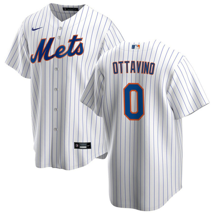 Personalized Men’s New York Mets #0 Adam Ottavino White Cool Base Stitched Jersey