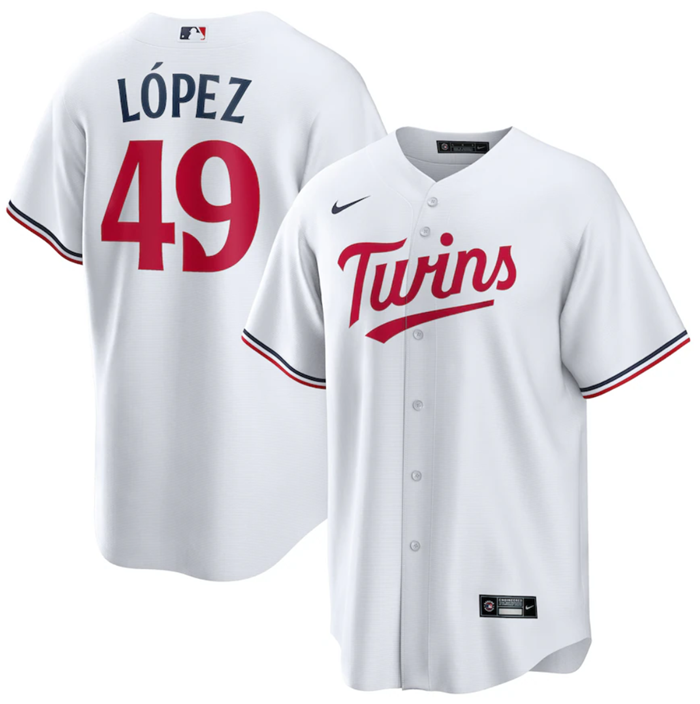 Personalized Men’s Minnesota Twins #49 Pablo López Navy Cool Base Stitched Jersey
