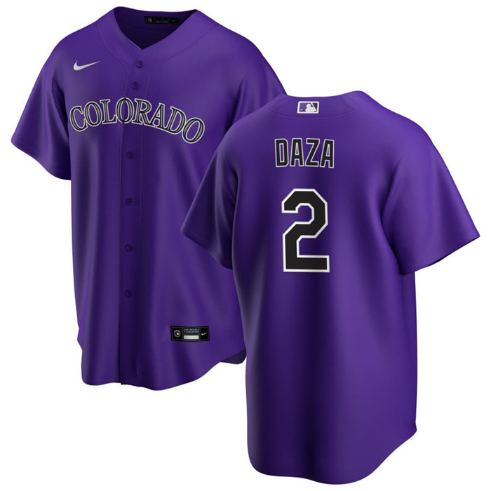 Personalized Men’s Colorado Rockies #2 Yonathan Daza Purple Stitched Baseball Jersey