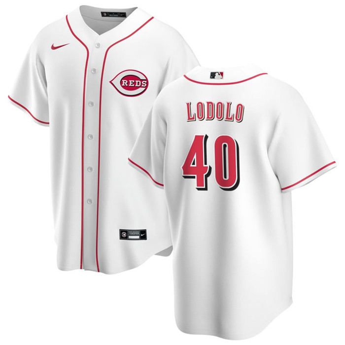 Personalized Men’s Cincinnati Reds #40 Nick Lodolo White Cool Base Stitched Baseball Jersey