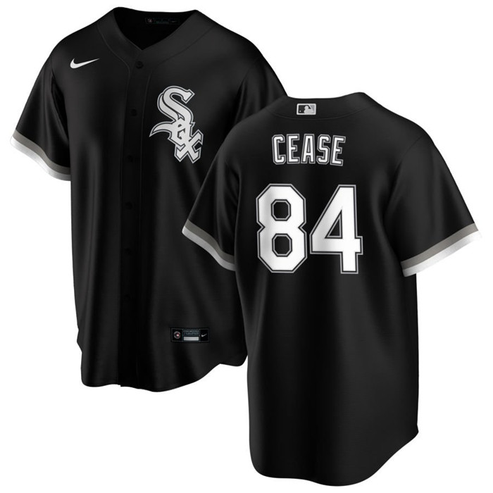 Personalized Men’s Chicago White Sox #84 Dylan Cease Black Cool Base Stitched Jersey