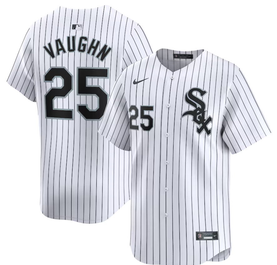 Personalized Men’s Chicago White Sox #25 Andrew Vaughn Home Limited Player Jersey – White
