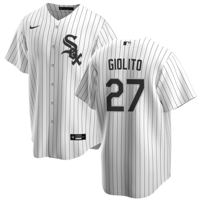 Personalized Men’s Chicago White Sox #27 Lucas Giolito White Cool Base Stitched Jersey