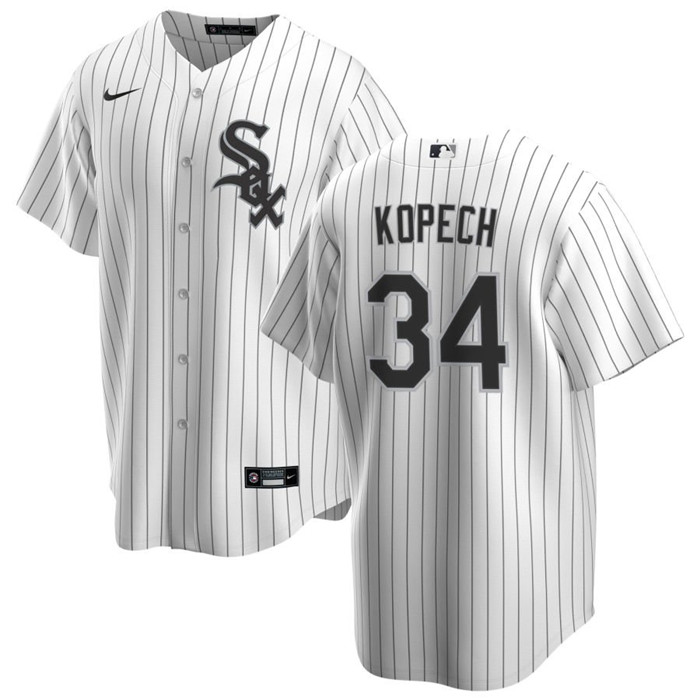 Personalized Men’s Chicago White Sox #34 Michael Kopech White Cool Base Stitched Jersey