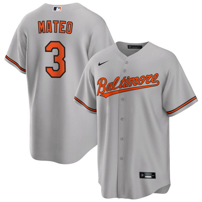 Personalized Men’s Baltimore Orioles #3 Jorge Mateo Grey Cool Base Stitched Jersey