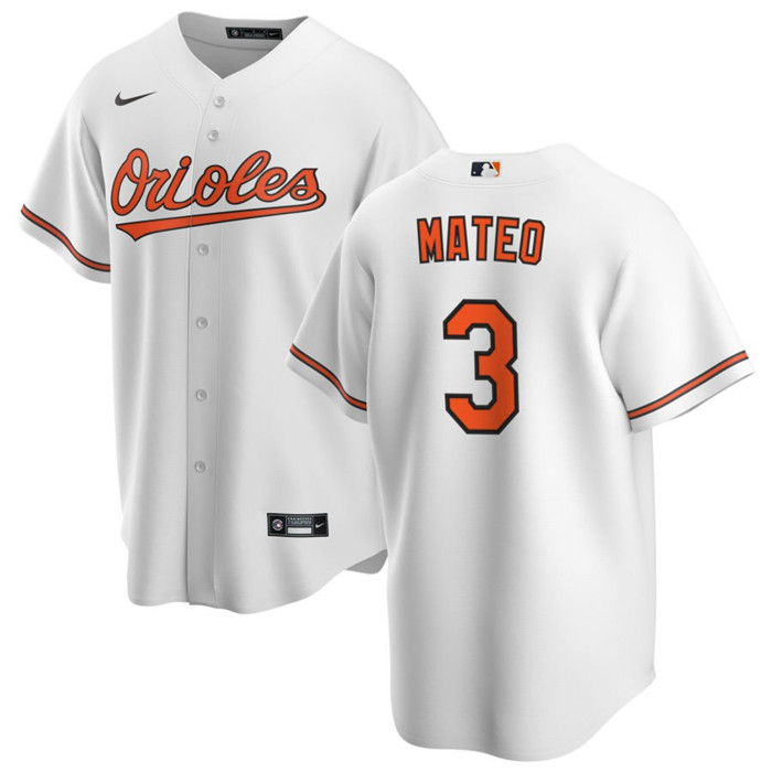 Personalized Men’s Baltimore Orioles #3 Jorge Mateo White Cool Base Stitched Jersey