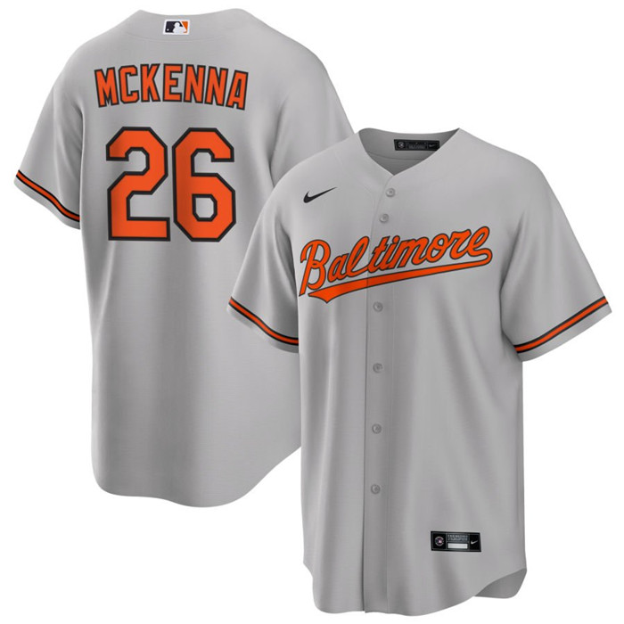 Personalized Men’s Baltimore Orioles #26 Ryan McKenna Grey Cool Base Stitched Jersey