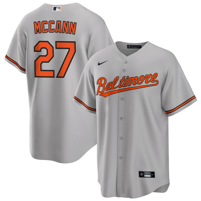 Personalized Men’s Baltimore Orioles #27 James McCann Grey Cool Base Stitched Jersey
