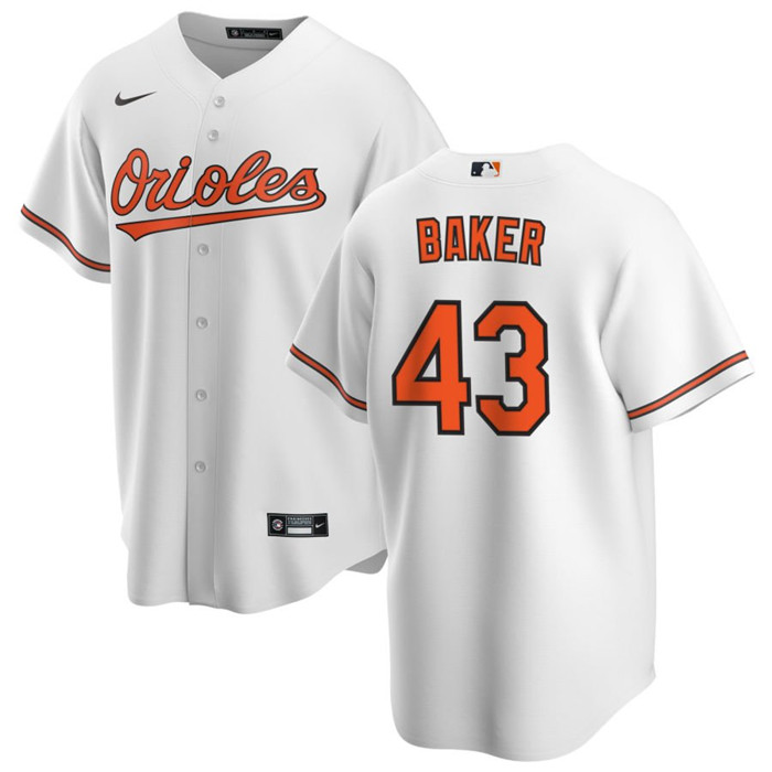 Personalized Men’s Baltimore Orioles #43 Bryan Baker White Cool Base Stitched Jersey