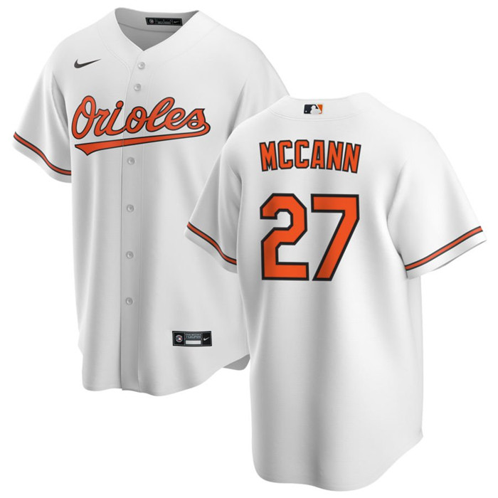 Personalized Men’s Baltimore Orioles #27 James McCann White Cool Base Stitched Jersey