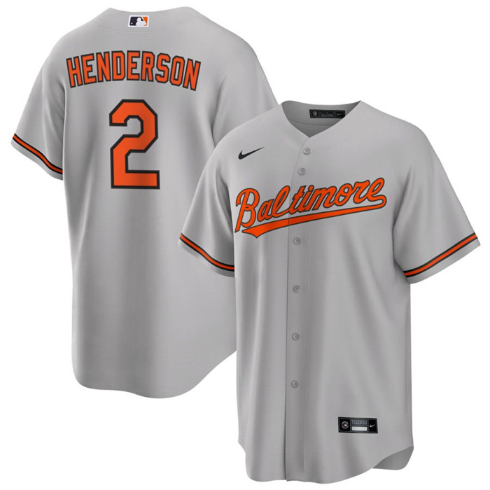 Personalized Men’s Baltimore Orioles #2 Gunnar Henderson Grey Cool Base Stitched Jersey