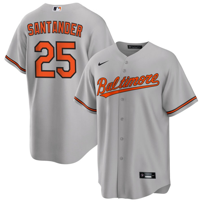 Personalized Men’s Baltimore Orioles #25 Anthony Santander Grey Cool Base Stitched Jersey