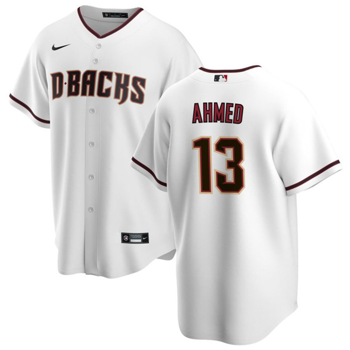 Personalized Men’s Arizona Diamondbacks #13 Nick Ahmed White Cool Base Stitched Baseball Jersey