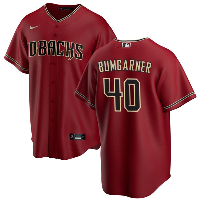 Personalized Men’s Arizona Diamondbacks #40 Madison Bumgarner Red Cool Base Stitched Baseball Jersey