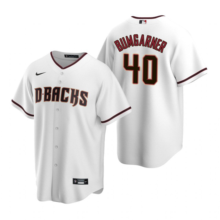 Personalized Men’s Arizona Diamondbacks #40 Madison Bumgarner White Cool Base Stitched Baseball Jersey