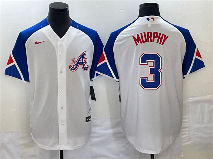 Personalized Men’s Atlanta Braves #3 Dale Murphy White 2023 City Connect Cool Base Stitched Baseball Jersey