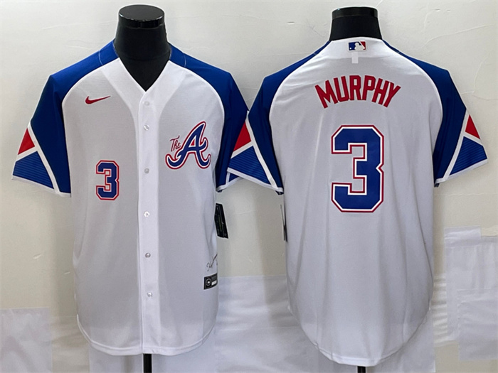 Personalized Men’s Atlanta Braves #3 Dale Murphy White 2023 City Connect Cool Base With Patch Stitched Baseball Jersey