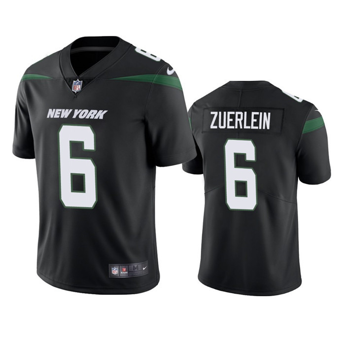 Personalized Men’s New York Jets #6 Greg Zuerlein Black Untouchable Limited Stitched Jersey