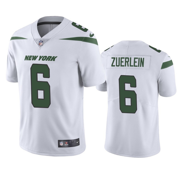 Personalized Men’s New York Jets #6 Greg Zuerlein White Untouchable Limited Stitched Jersey