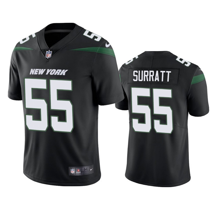 Personalized Men’s New York Jets #55 Chazz Surratt Black Untouchable Limited Stitched Jersey