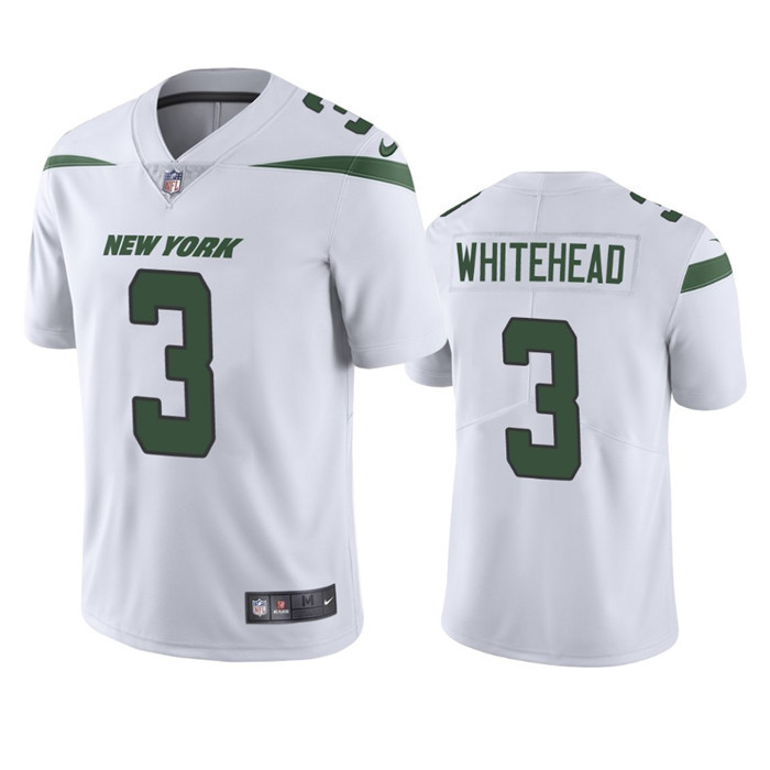 Personalized Men’s New York Jets #3 Jordan Whitehead White Untouchable Limited Stitched Jersey