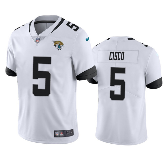 Personalized Men’s Jacksonville Jaguars #5 Andre Cisco White Untouchable Limited Stitched Jersey