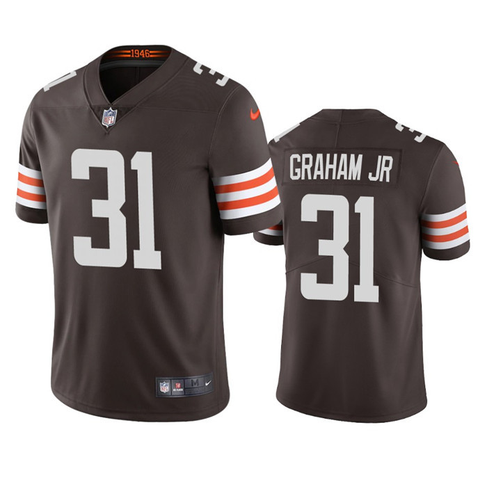 Personalized Men’s Cleveland Browns #31 Thomas Graham Jr. Brown Untouchable Limited Stitched Jersey
