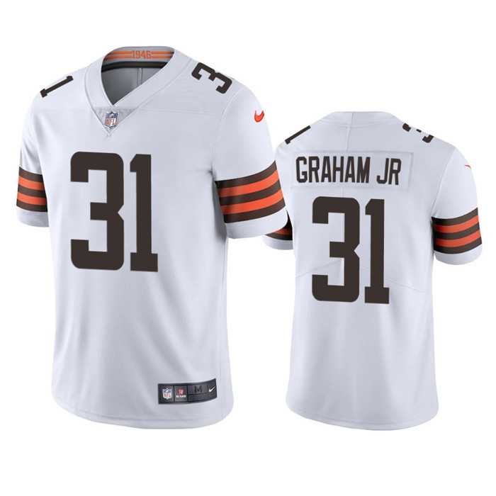 Personalized Men’s Cleveland Browns #31 Thomas Graham Jr. White Untouchable Limited Stitched Jersey