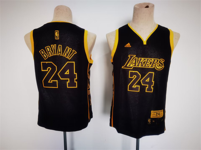 Personalized Youth Los Angeles Lakers #24 Kobe Bryant Black Stitched Basketball Jersey