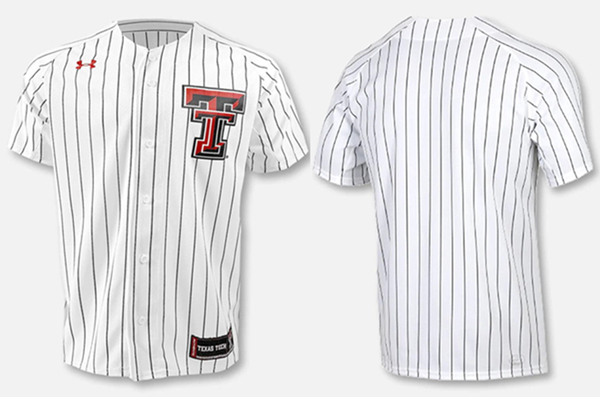 Personalized Men’s Texas Tech Red Raiders White Stitched Baseball Jersey