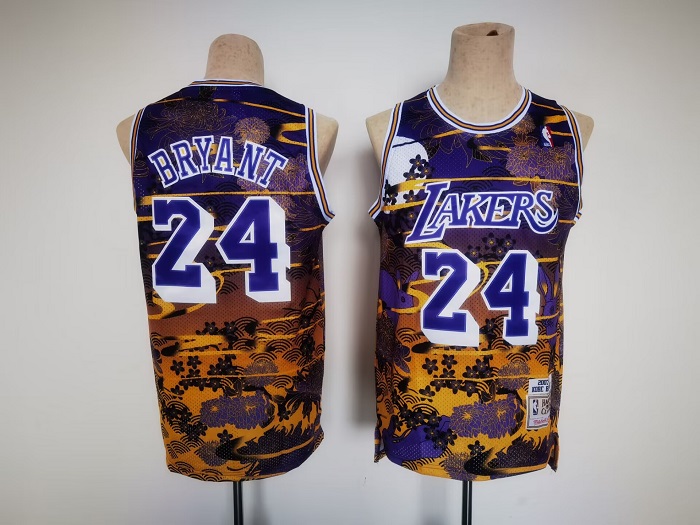 Personalized Men’s Los Angeles Lakers #24 Kobe Bryant Purple Throwback Basketball Jersey