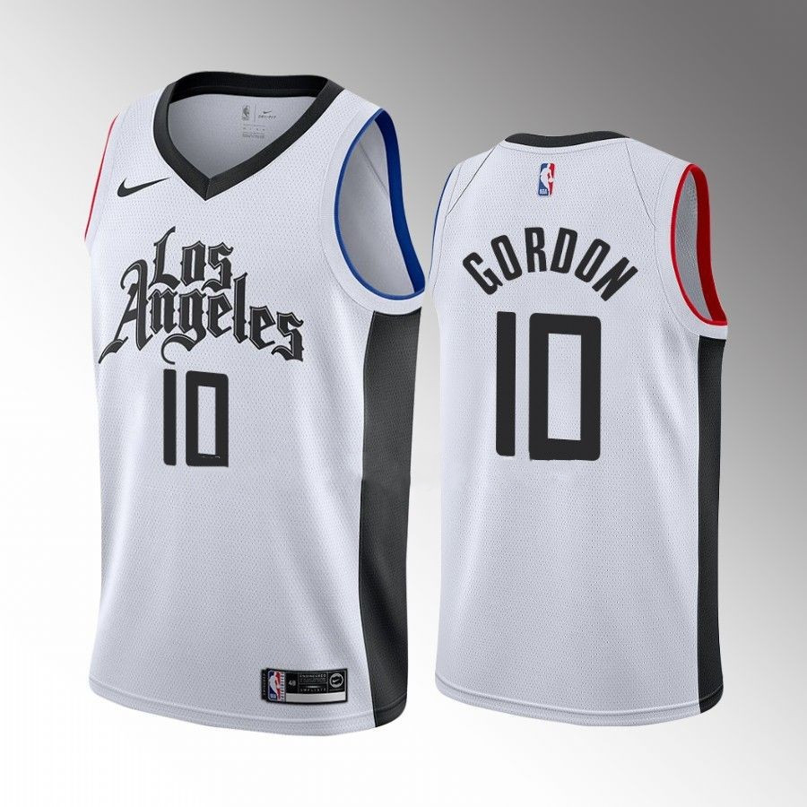 Personalized Men’s Los Angeles Clippers #10 Eric Gordon White City Edition Stitched Jersey