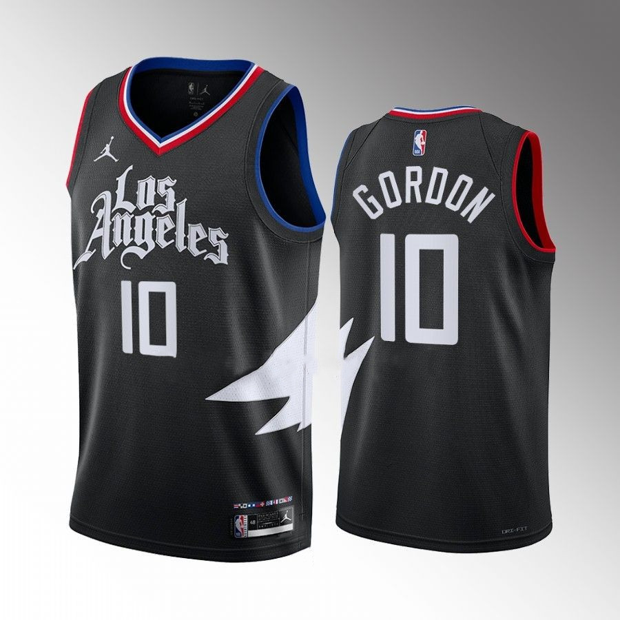 Personalized Men’s Los Angeles Clippers #10 Eric Gordon Black Statement Edition Stitched Jersey