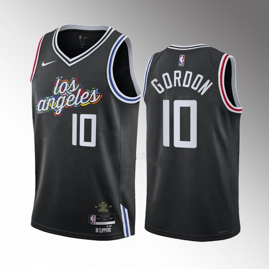 Personalized Men’s Los Angeles Clippers #10 Eric Gordon Black 2022 23 City Edition Stitched Jerseys